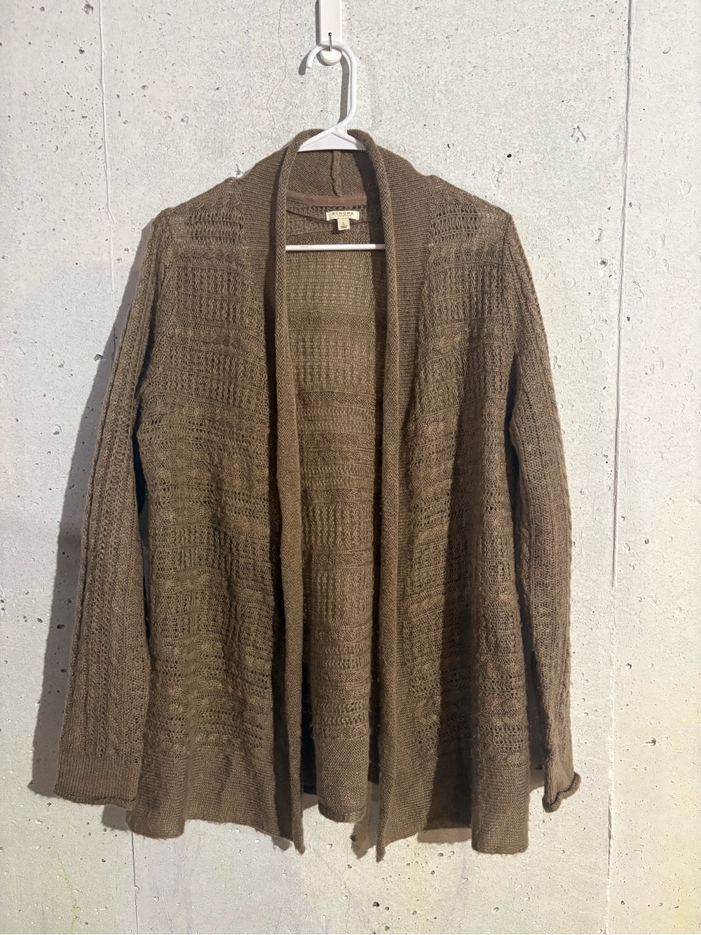 Sonoma Lifestyle Open Front Knit Cardigan | Size: Large
